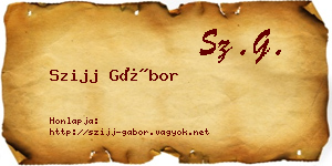Szijj Gábor névjegykártya